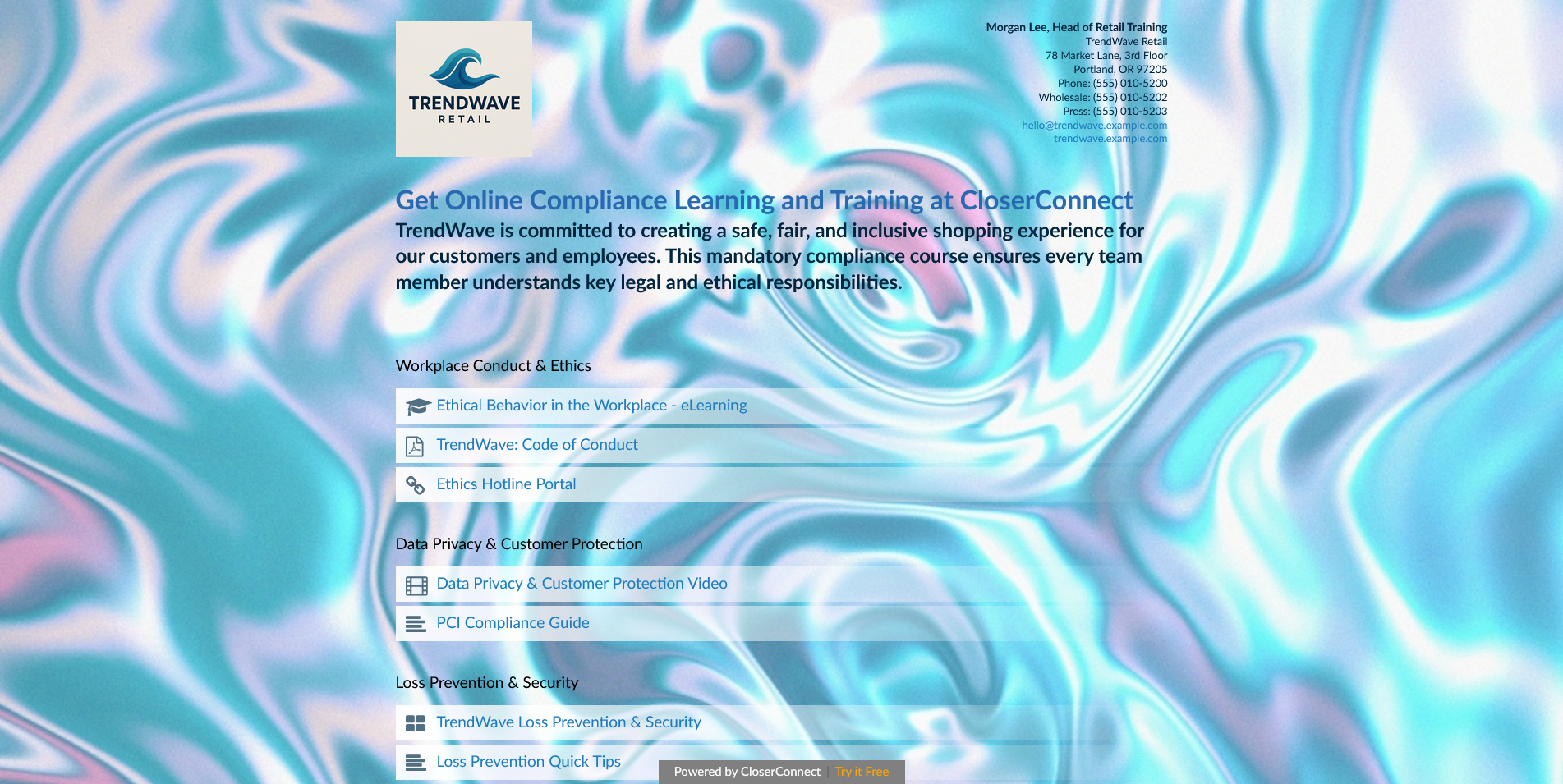 Get Online Compliance Learning and Training at CloserConnect - Page Made in CloserConnect Get Online Compliance Learning and Training at CloserConnect - Page Made in CloserConnect