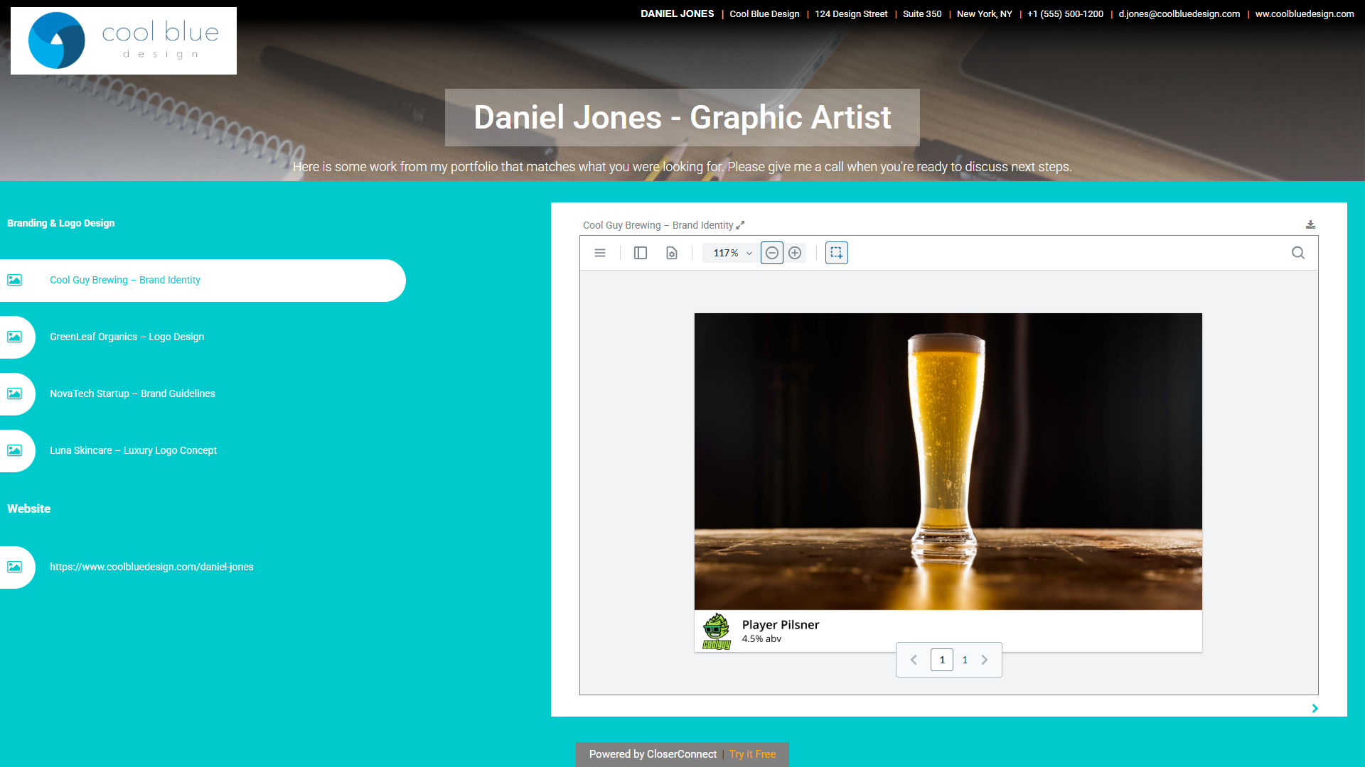 Get Free Sales Enablement Demo - Page Made in CloserConnect